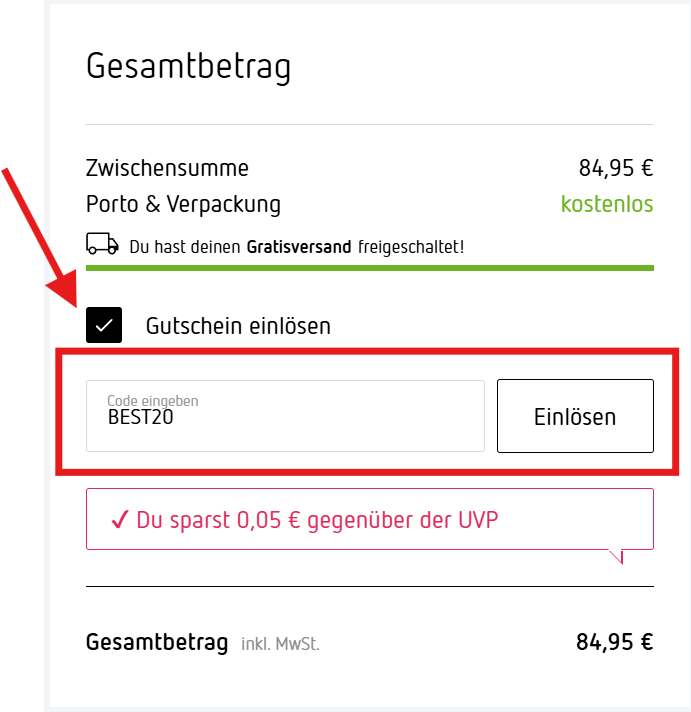 Parfumdreams Gutschein einlösen