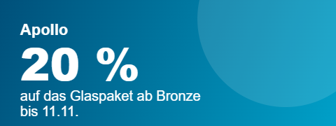Apollo Gutschein: 20 % auf Glaspaket Bronze für Brillengläser