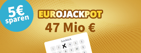 3 Felder EuroJackpot für 1€