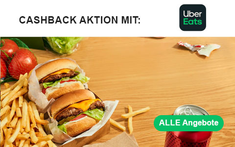 Uber Eats Cashback Aktionen: Jetzt mit 3,5€ sparen!
