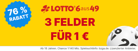 Exklusiver Gutschein: 3 Lotto 6aus49 Tippscheine zum Preis von 1€ sichern!