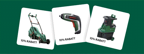 10% eBay Coupon auf BOSCH Top-Gartengeräte