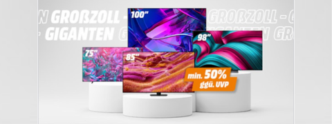 Saturn Coupon: Bis zu 50% Rabatt auf Großzoll TVs