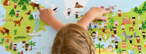 Kinderweltkarte mit GRATIS Personalisierung 