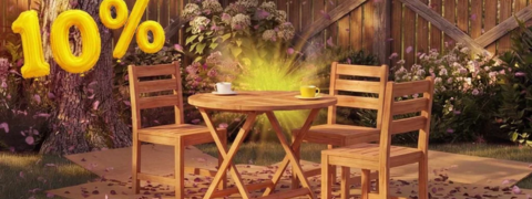 VidaXL Coupon: 10% Rabatt auf Outdoor-Esszimmermöbel