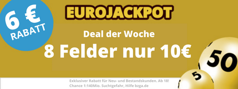 Für Treuekunden: 6€ EuroJackpot Gutschein im Deal der Woche
