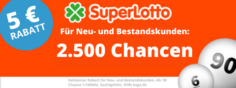 Deal der Woche: 5€ SuperLotto Gutschein für Treuekunden