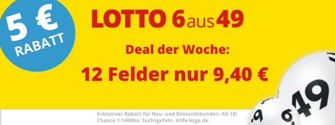 Treuekunden Gutschein: 5€ LOTTO-Rabatt im Deal der Woche