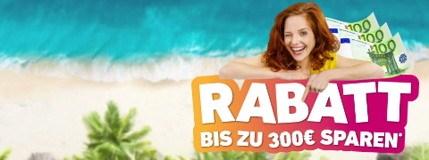 GUTSCHEIN: Frühbucher sparen jetzt bis zu 300€! GUTSCHEIN: Frühbucher sparen jetzt bis zu 300€!